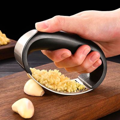 Stainless Steel Garlic Press Crusher Manual Mincer Chopping Tool Fruit Vegetable Tools Kitchen Accessories Gadget