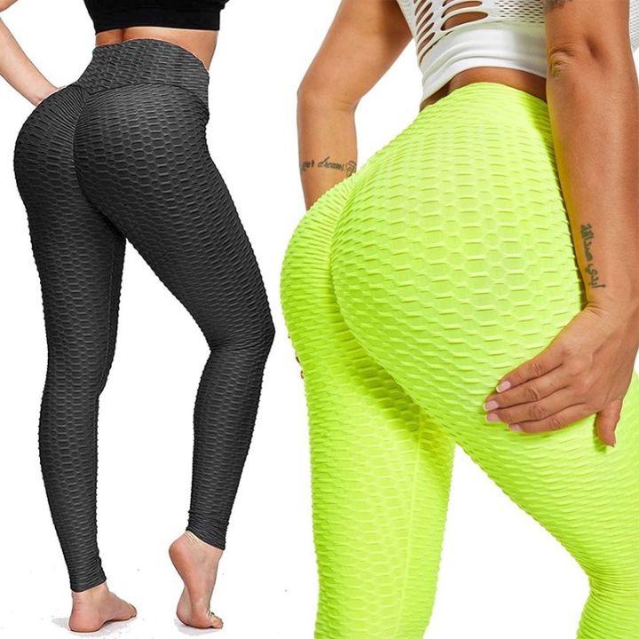 Gym Yoga Fitness Tights Sports Leggings For Women Push Up Ribbed Legging  Pants Lifts Butt Workout Clothes Sweatpants Winter Wear - AliExpress