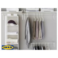 ( Promotion+++) คุ้มที่สุด IKA MULIG ราวแขวนผ้า ชั้นวางของ พร้อมน็อตสกรูพุก 8ตัว บรรทัด ikea ราคาดี ชั้น วาง ของ ชั้นวางของ ไม้ ชั้นวางของ ผนัง ชั้นวางของมินิ