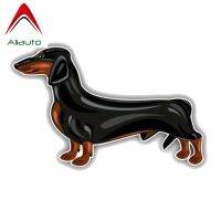 Alialauto Dachshund สติกเกอร์ติดรถยนต์วัสดุพีวีซีสำหรับสัตว์เลี้ยงลายสัตว์ที่สร้างสรรค์ให้อาหารสุนัขกันน้ำอุปกรณ์ตกแต่งรูปสะท้อนแสงขนาด17ซม. * 10ซม.