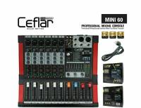 มิกเซอร์ ⚡CEFLAR MINI 60 มิกเซอร์ มีพาวเวอร์ เอฟเฟคร้อง USB MP3 ปรับแต่ง 6 MONO channel Mixing Console