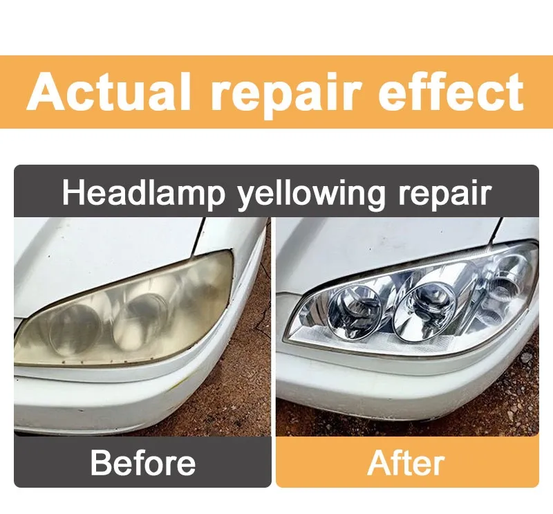 Car Headlight Polishing Agent Scratch Remover Repair Fluid Renewal Polish  and Maintenance Liquid Kit Auto Accessorie Restoration