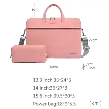 Ladies Laptop Bag PU Leather Messenger Case Briefcase For Macbook 13.3 14  15.6Inch Notebook Handbags Women's Shoulder Mouse Bags