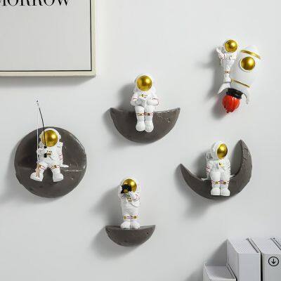 Creativo Astronsauta Decorazione A Parete Figurine Statua ตกแต่งบ้านแบบนอร์ดิก Decorazione O Spazio Scultura A Parete Decorazione A Camera Da Letto Dei Bambini