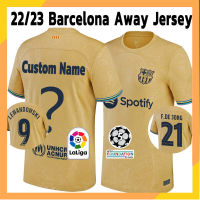 Ready Stock FCB Jersey 22/23 Away Jersi Custom Name 2022 2023 Men Soccer Jersey Shirts FCB Man Football Jersey
