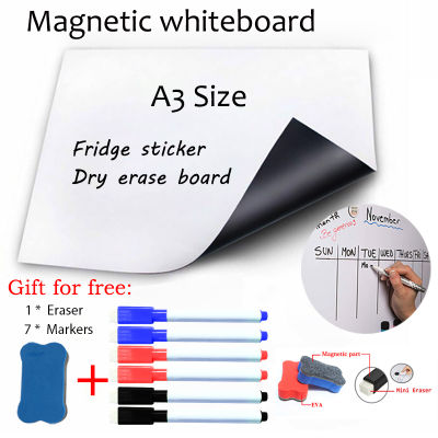 A3 Size Magnetic WhiteBoard Home School Dry Erase Calendar Bulletin Menu Weekly Planner Message Painting Board
