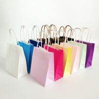 6/12pcs Mini Small Kraft Paper Bag with Handles Festival Gift Bag High Quality Candy Shopping Bags