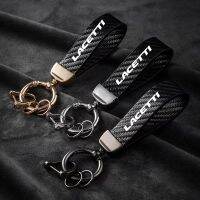 Car Keychain Ring Carbon Fiber Metal Keychain Horseshoe Buckle for Chevrolet LACETTI Car Accessories