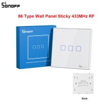 SONOFF 86 Type Wall Panel Sticky 433MHz RF Remote Control 1/2/3 Gang Works With SONOFF RFR2/ RFR3/ TX/ SlampherR2/ 4CHPROR3