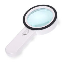 Magnifying Glass 20X, Large Magnifier with Light, LED Illuminated Handheld, Premium High Power Magnifying Glass for Reading Books, Seniors, Macular Degeneration, Stamps