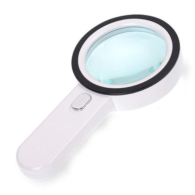 Magnifying Glass 20X, Magnifier with Light, LED Illuminated Handheld, Premium High Power Magnifying Glass for Reading Books, Seniors, Macular Degeneration, Stamps