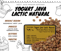 พร้อมส่ง เมล็ดกาแฟ Yogurt Java Lactic Natural process/ เมล็ดกาแฟนอก/ สารกาแฟอินโดนีเซีย