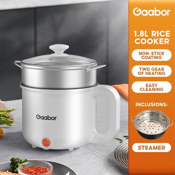 Gaabor Mini Rice Cooker 1.8L/2.5L Multifunction Cooker NonStick Inner Pot With Steamer Lazada PH