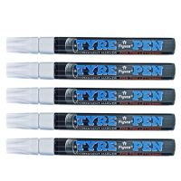 ♧ Waterproof Car Tyre Tire Paint Pen Car Scratch Remove Pen Water Based Ink White Paint Pens For Tire Glass Black Paper Fabric