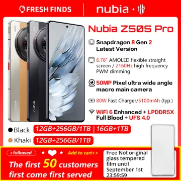 New Nubia Z50S Pro 5G Global Version 6.78 inch 120Hz AMOLED flexible  Snapdragon 8 Gen 2