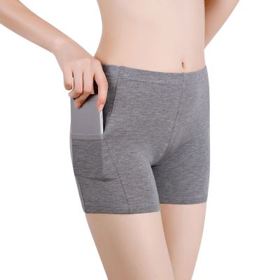 Womens Solid Pants Glare Splice Non Rolling Plus Size Leggings Tight Underwear Pocket Biker Shorts for Women 3 Pack Cotton
