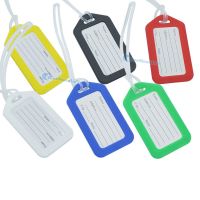 【DT】 hot  10 pcs / Lot Secure Rigid Plastic Travel baggage Address ID Hard Label Tag Holder Mixed Colors + Clear Loop travel Tags