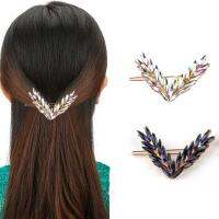 【CW】 Korean V-Shaped Rhinestone Side Clip Hairpin Cross-Border Foreign Trade Hair European and