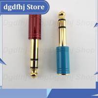 Dgdfhj Shop 6.35mm Male Stereo Plug To 3.5mm Female Jack Audio Connector Headphone Amplifier Adapter Microphone AUX 6.35 3.5mm