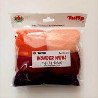 Tulip 5 colours of Wonder wool / เซ็ตใยขนแกะสำหรับงาน needle felting ขนาด 25 กรัม 5 สี x 5 กรัม แบรนด์ Tulip จากประเทศญี่ปุ่น (TMix104)