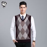 CODLiang Te Wool Sleeveless Vest Mens Pullover Dad Top