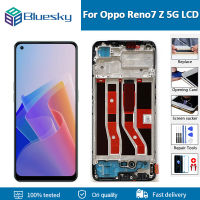 AMOLED 6.43 "ต้นฉบับสำหรับ Oppo Reno 7 Z 5G จอแสดงผล LCD พร้อมดิจิไทเซอร์สัมผัสขอบจอสำหรับ Oppo Reno 7Z จอแสดงผล CPH2343 5G