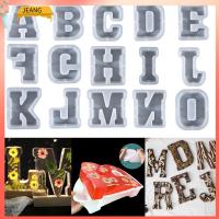 แม่พิมพ์ซิลิโคนตัวอักษรใหญ่ตัวอักษรขนาดใหญ่6นิ้วสำหรับตกแต่งบ้านตกแต่งขนมเค้กแม่พิมพ์ปาร์ตี้แม่พิมพ์เรซิน