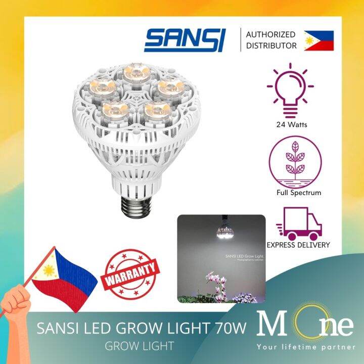 ☚SANSI 24W Grow Light Bulb with COC Technology, Full Spectrum Grow Lamp