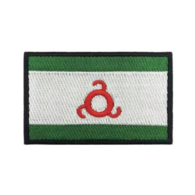 【YF】☋◊  Flag of the Ingushetia Patches Республика Ингушетия   Iron Embroidery  Badge