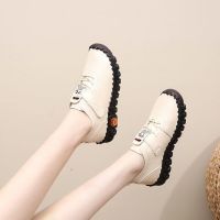 Comfortable Mom Leather Sneakers Orthopedic Shoes for Women Hook &amp; Loop Oxford Loafers Waterproof Flats Womens Moccasins