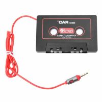 ระบบเครื่องเสียงรถยนต์ Car Stereo Cassette Tape Adapter สำหรับศัพท์มือถือ MP3 AUX B8T5สีดำสีแดงทนทาน