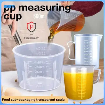 250ml 500ml Plastic Measuring Cups Transparent and Graduated Small