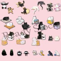 【hot sale】 ◈▤♘ B36 2Pcs/Set Cute Cat Enamel Pins Animal Duck Kitten Lapel Brooches Dinosaur Pin Badge Funny Cartoon Jewelry Accessories Gift