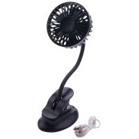 【YF】 Portable Mini Clip Stroller Fan3 Speeds SettingsFlexible Bendable Usb Rechargeable Battery Operated Quiet Desk Fan For Home