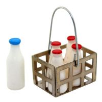 6PCS Mini Milk Basket Decoration Game Toy Mini Resin Desktop Ornament Doll House Furniture Kitchen Food Pretend Play Toy Игрушки