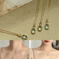 【cw】 Pendant Necklace Artificial Alloy Necklaces Stone ！