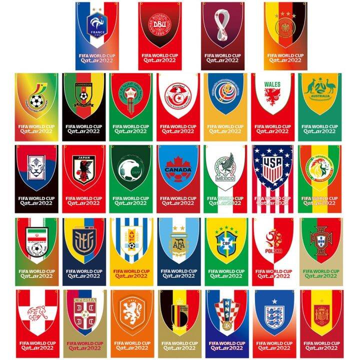 Hanging Flags Football Cup Countries Flags Top 32 Countries Top Flags ...