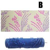 7Inch Rubber Printing Pattern Roller Wall Paint Rubber Roller Embossed Flower Pattern DIY Sleeve Decor Texture Boya Desenli Rulo