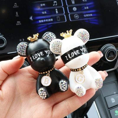 【DT】  hotCar Air Freshener Smell In The Styling Vent Perfume Diffuser Bear Perfume Diffuser Air Outlet Fragrance Cute Cartoon Auto Decor
