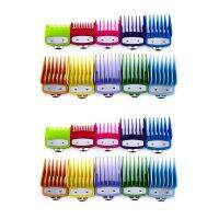 20Pcs for Colorful Guide Comb Multiple Sizes Metal Limited Combs Hair Clipper Cutting Tool