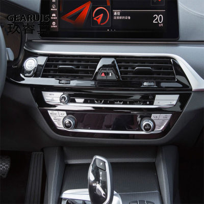 รถเครื่องยนต์เริ่มหยุดสวิทช์ปุ่มเต้าเสียบอากาศกรอบตกแต่งสติ๊กเกอร์ตัดสำหรับ BMW 5 Series G30 G38 2018-2023อุปกรณ์รถยนต์