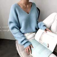 Women Sweater Pullover Female Knitting Overszie Long Sleeve Loose Elegant Knitted Thick Outerwear Womens Winter Sweaters