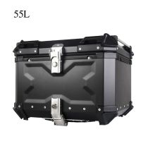 55L Universal Motorcycle Aluminum Alloy Rear Trunk Luggage Case Quick Release Electric Motorbike Waterproof Tail Box Storage Box