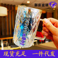 ถ้วยกาแฟสีแดงสุทธิพร้อมของขวัญมือเครื่องหมายความงามสูงชานมภาพลวงตา,ถ้วยกระดาษลูกฟูก,แก้ว,ถ้วยน้ำ