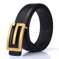 Men Belt Male Genuine Leather Strap Belts For Men Top Quality Letter G Buckle Black Belts Cummerbunds Cinturon Hombre