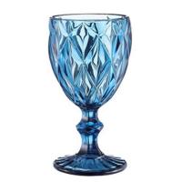 【CW】☬♣◊  Colorful Goblet Glass Wine Beer Cup European Mug Embossed Design Cocktail Mugs Bar Nightclub