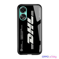 Casing Ponsel สำหรับ Vivo Y27 5G A78 OPPO 4G กันกระแทกป้ายศุลกากรยอดนิยมกันกระแทกกระจกเทมเปอร์เคสป้องกันฝาหลัง