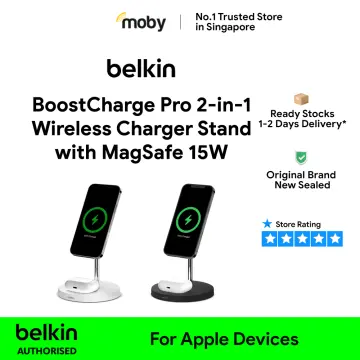 NEW SEALED Belkin BOOST CHARGE PRO 2-in-1 Wireless Charger Stand with  Magsafe