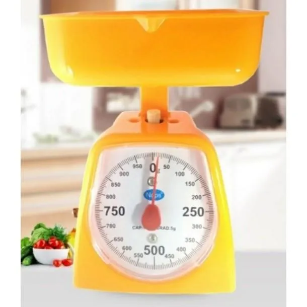 5kg , 3kg, 2g, 1kg Manual Kitchen Scale Large Capacity Plastic Analog Food  Weighing Scale