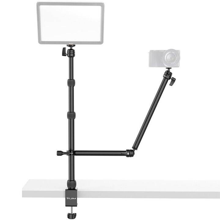 VIJIM LS11 Camera Mount Desk Stand with Flexible Auxiliary Holding Arm
